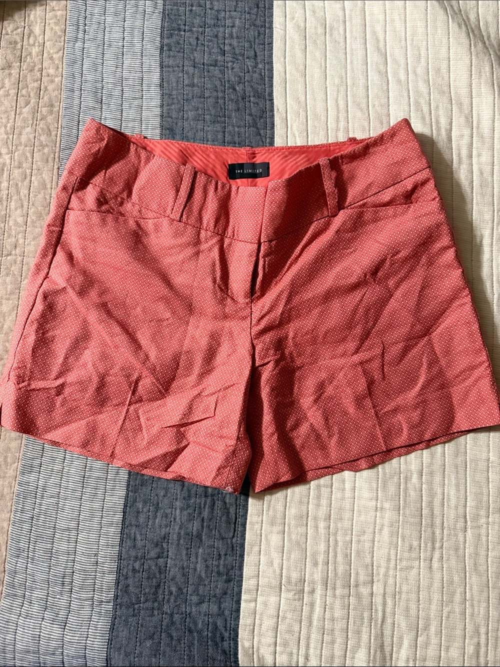 The Limited Coral Pink Tailored Shorts
